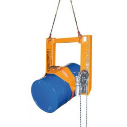 Volcador de bidones para carretilla elevadora, modelo FLEX