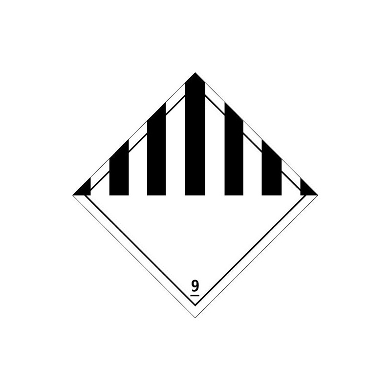 Etiquette de Danger 100x100 classe 9 - Rouleau de 1000u