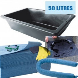Kit de intervención para hidrocarburos de 50 l conforme al ADR