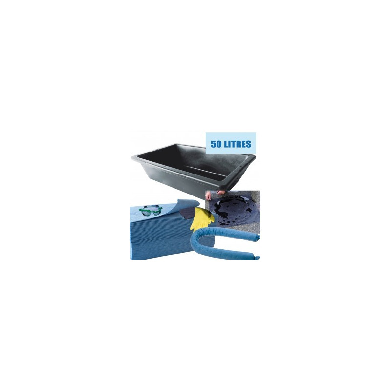Kit de intervención para hidrocarburos de 50 l conforme al ADR