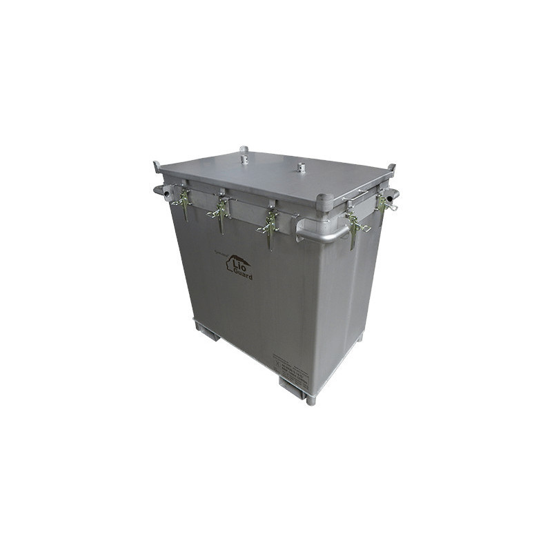 Caja de transporte de batería de litio dañada P908