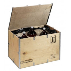 Caja de madera homologada para el transporte de mercancías peligrosas 4D/X9