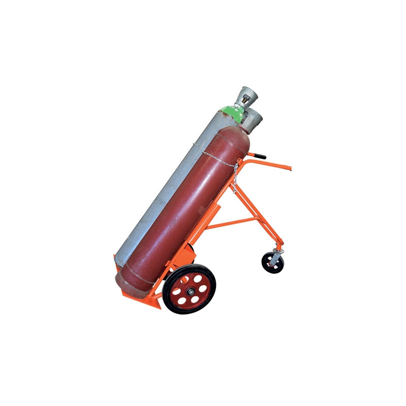 Carretilla portabotellas para 2 botellas de gas