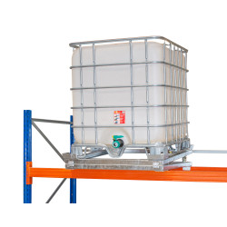 Volcador para rack IBC GRV con depósito de 1000 l